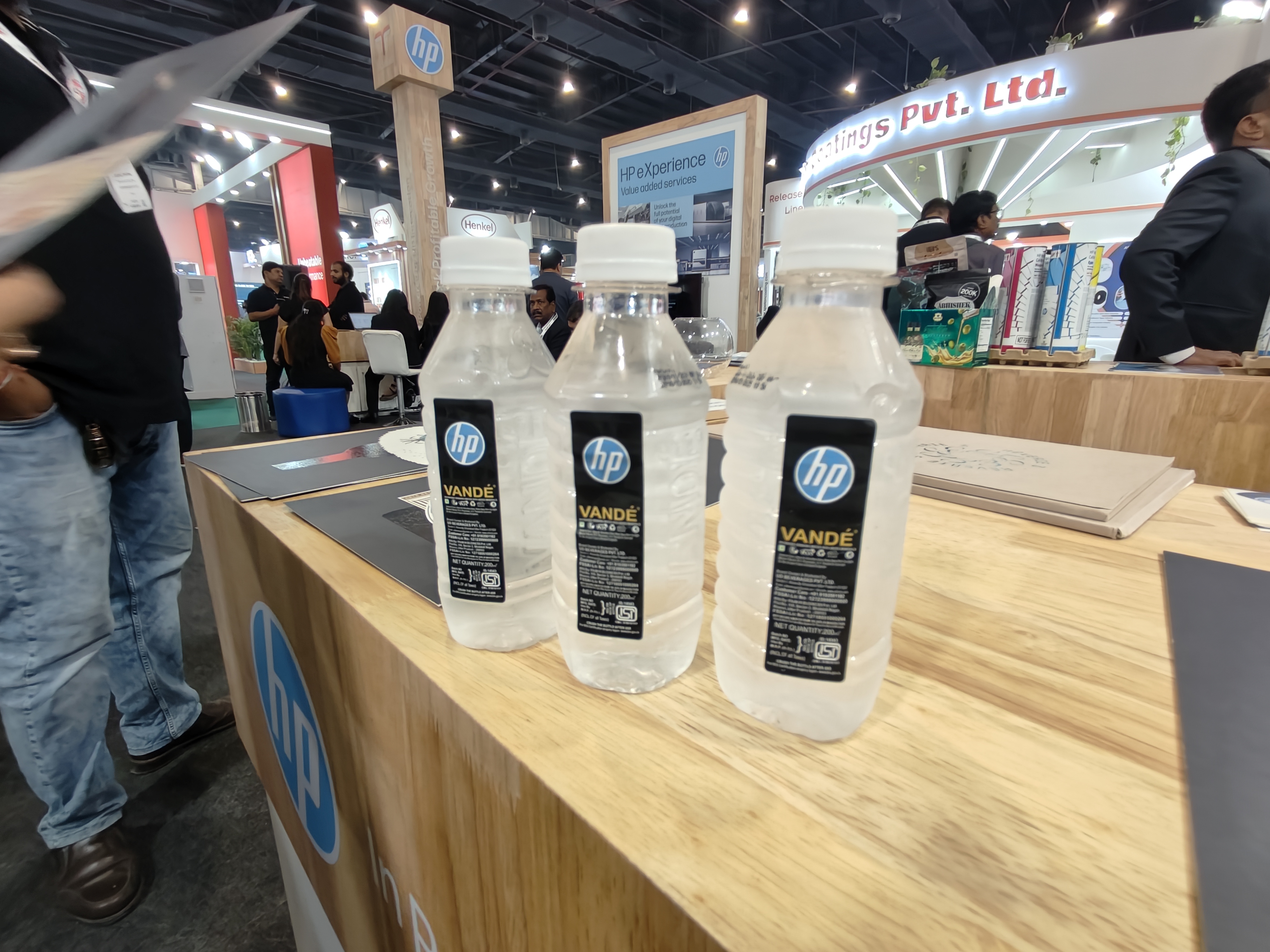 Vande bottle at a corporate event