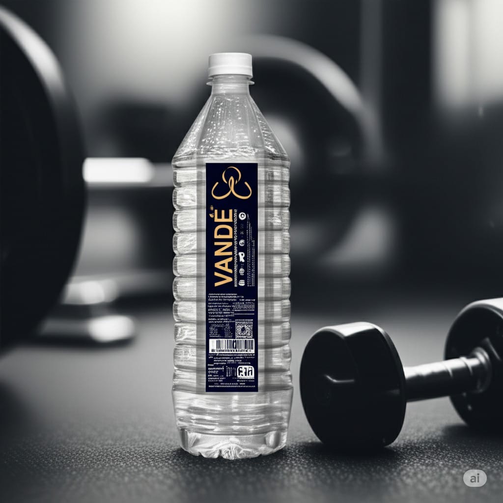 Vande bottle in a gym setting